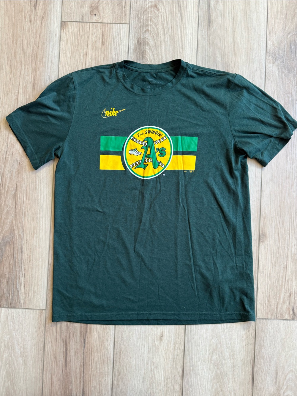 Nike Dark Green Tee with White Logo
